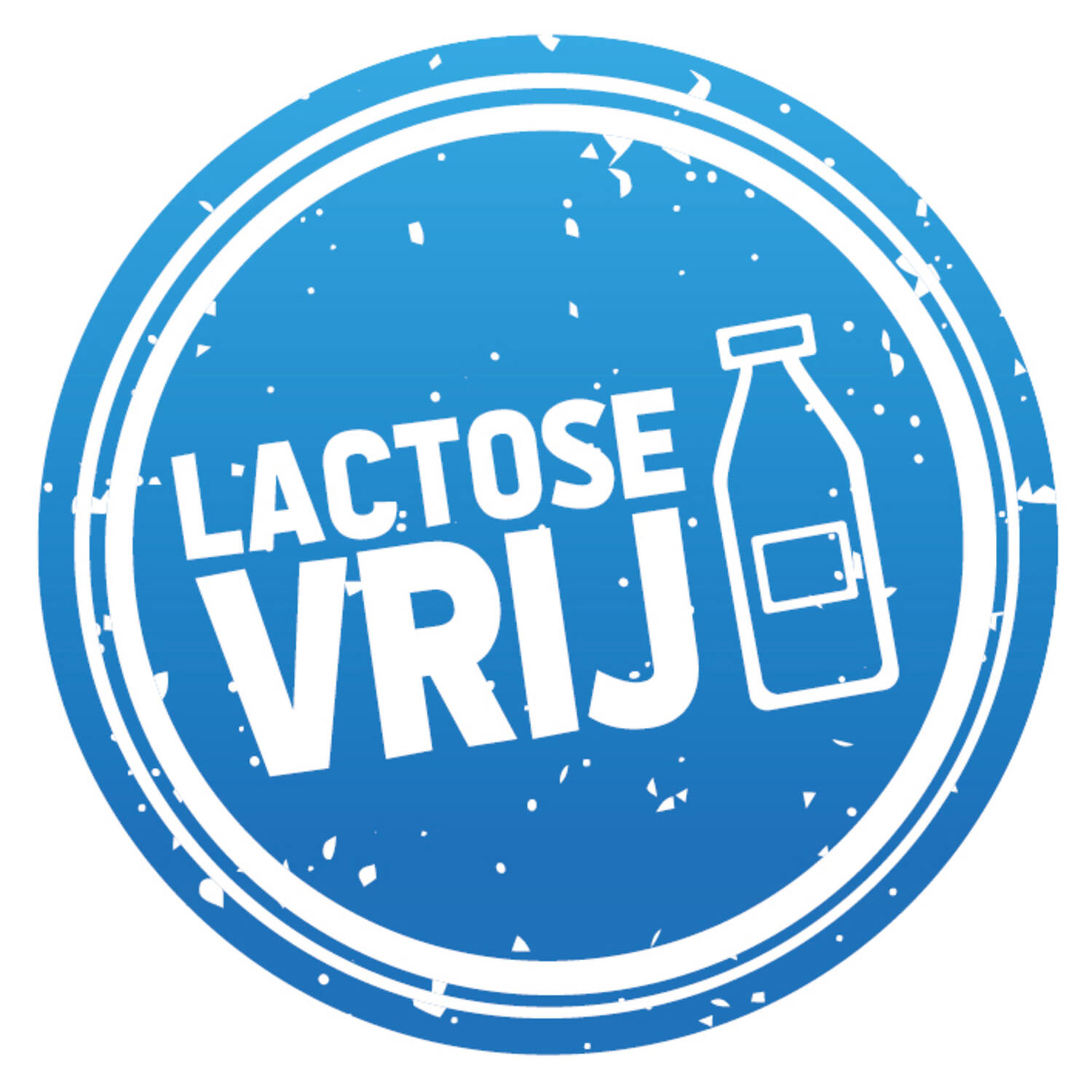 STICKERS 'LACTOSE VRIJ' 28mm 500st/rol